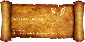 Mocsai Júlia névjegykártya